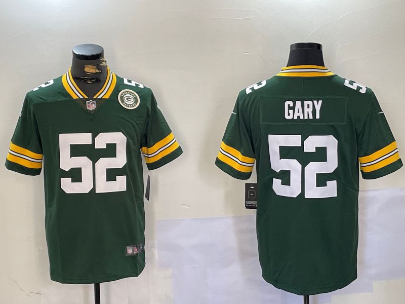 Men Green Bay Packers 52 Gary Green Second generation 2024 Nike Limited NFL Jersey style 2